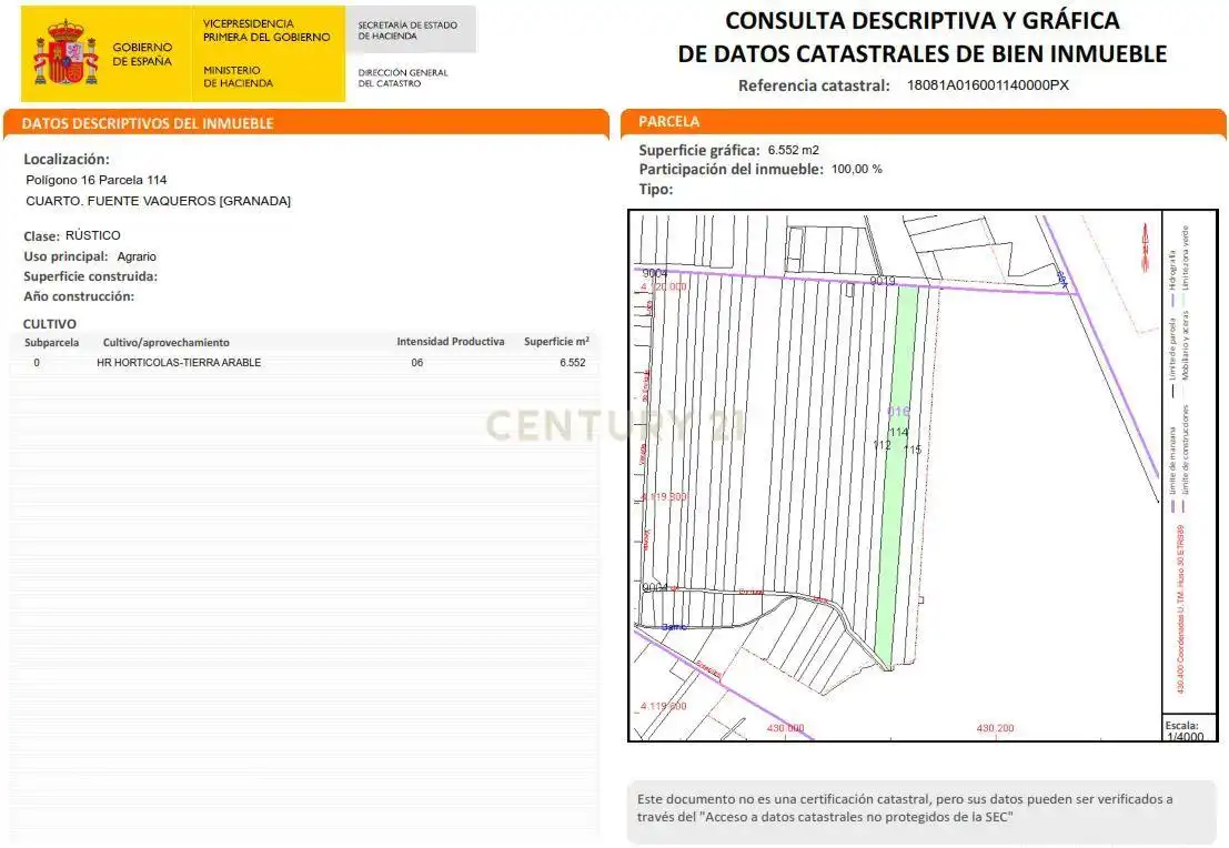 Terrains et parcelles à vendre à Camino del Cuarto, Fuente Vaqueros, Spain, imagen 16