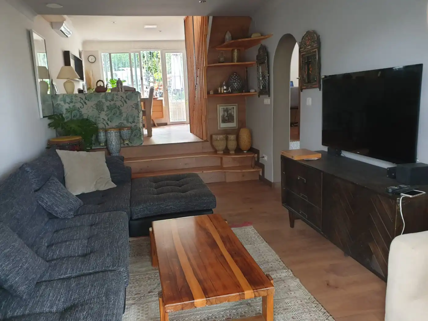 Living room of Houses for sale in Calpe / Calp  with Air Conditioner, Heating and Private garden