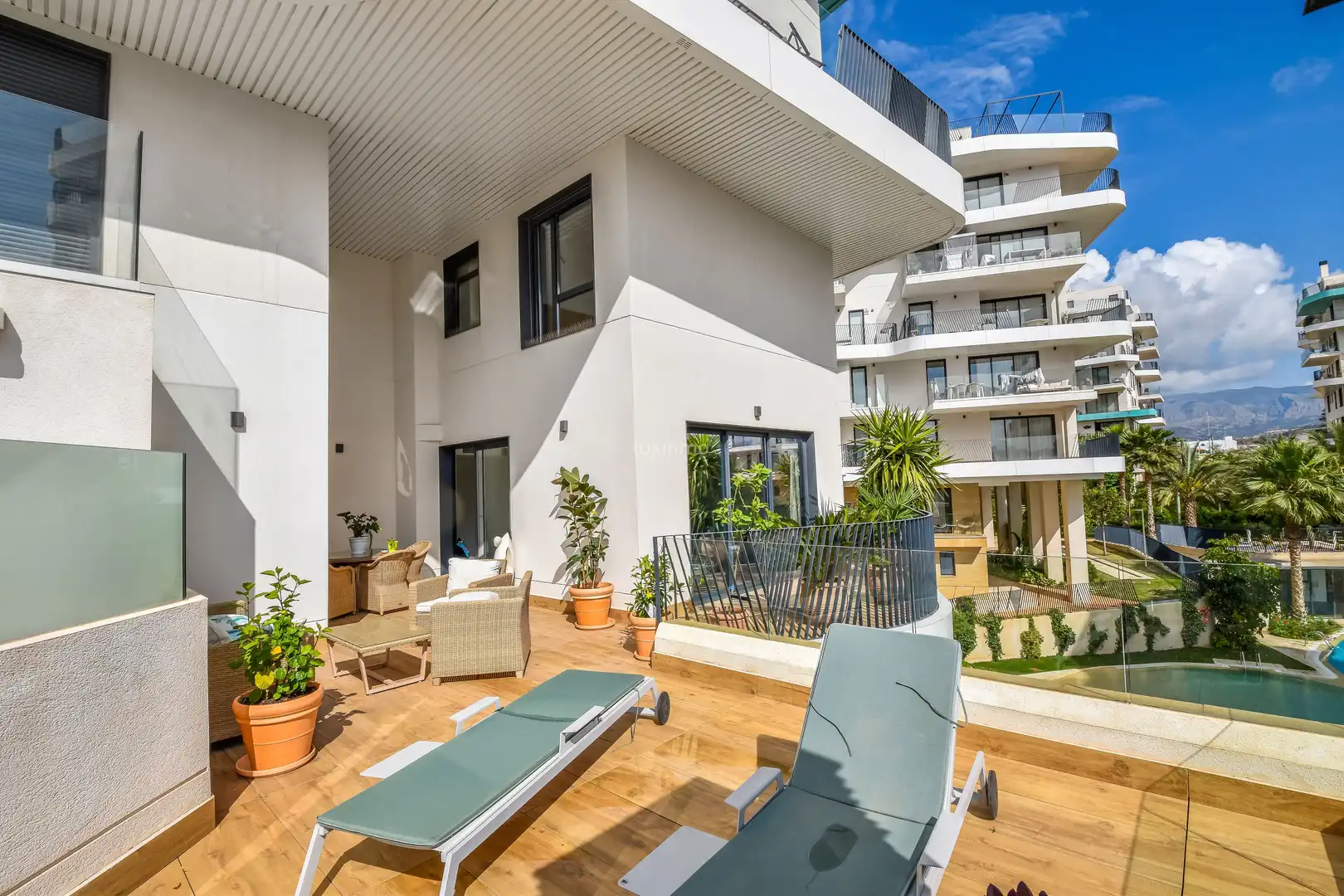 Terraza de Dúplex en venta en Villajoyosa / La Vila Joiosa con Aire acondicionado, Calefacción y Jardín privado