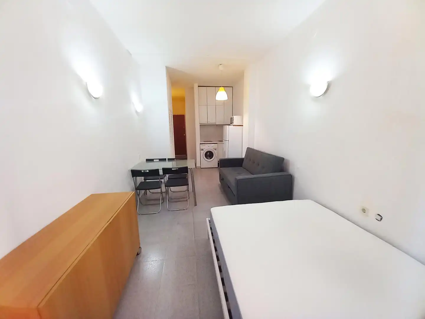 Wohnzimmer von Wohnung zur Miete in Barcelona mit Terrasse, Möbliert und Waschmaschine