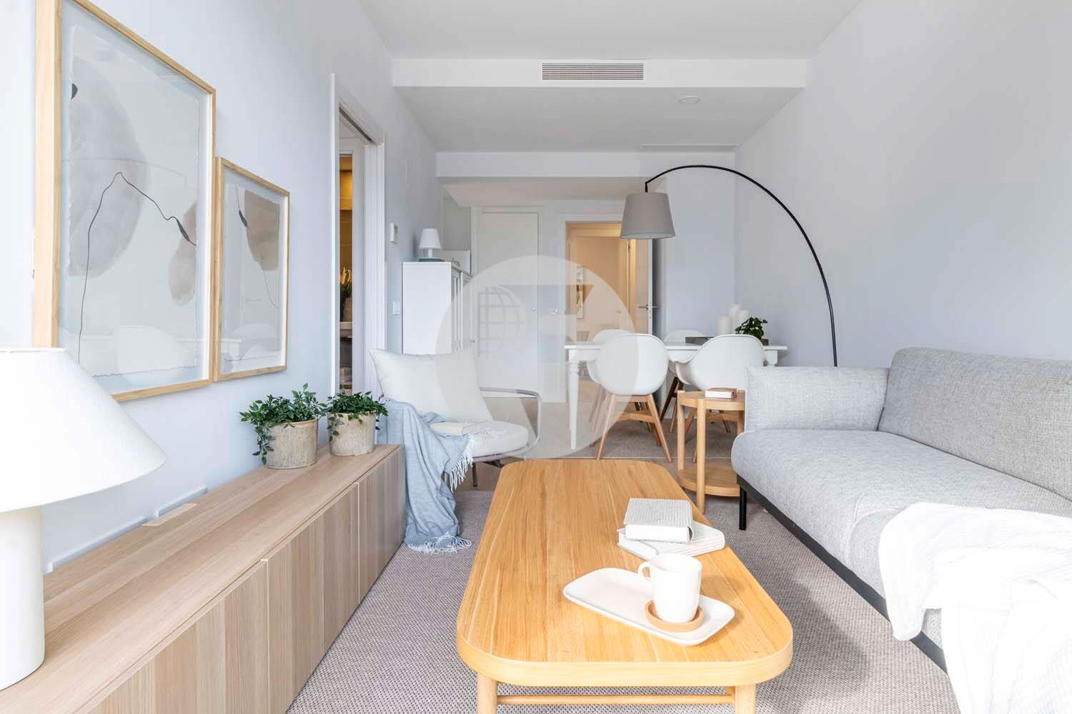 Sala d'estar de Pis de lloguer en L'Hospitalet de Llobregat amb Aire condicionat, Calefacció i Terrassa