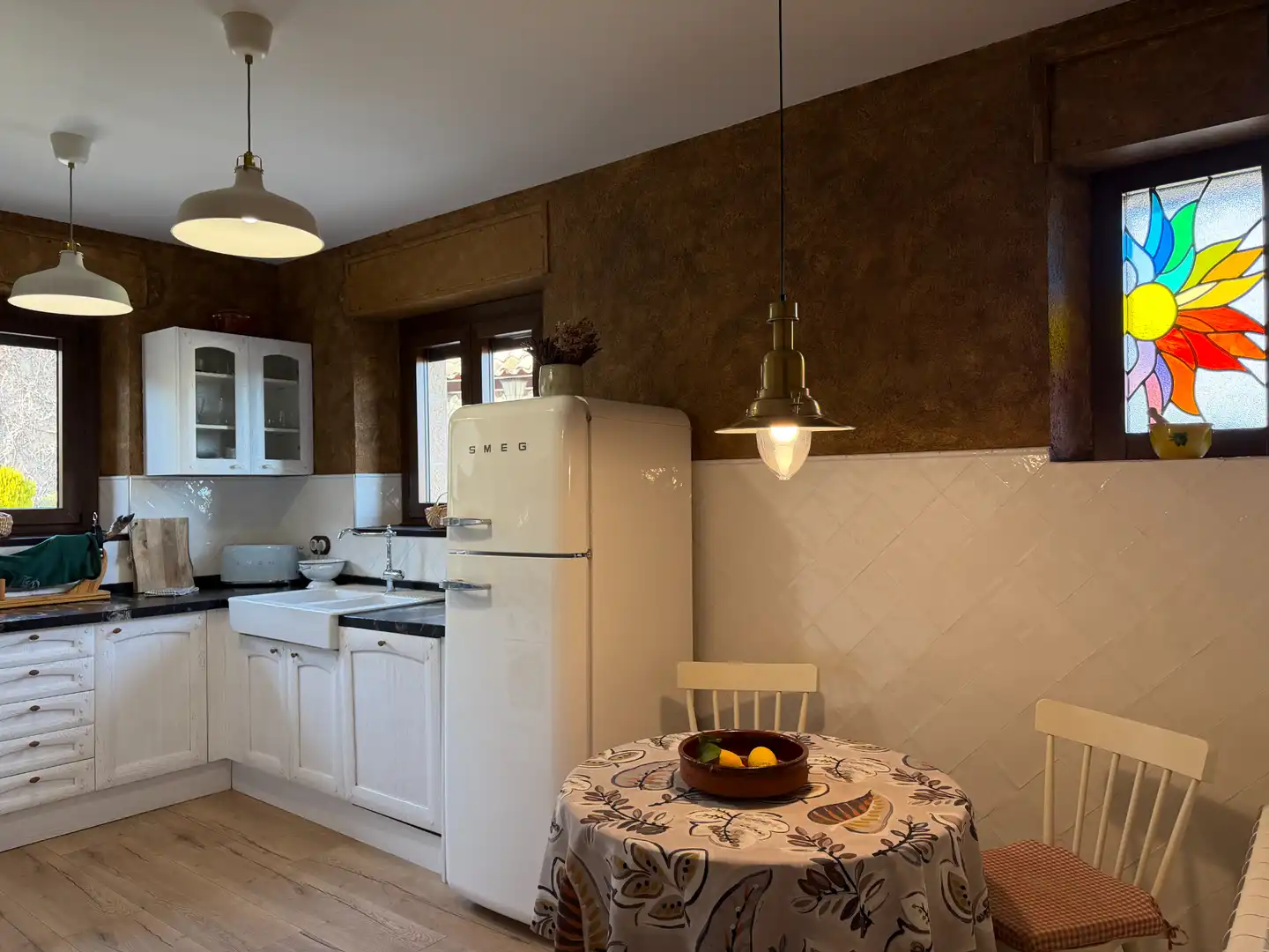 Cocina de Finca rústica en venta en Moià con Calefacción, Jardín privado y Parquet