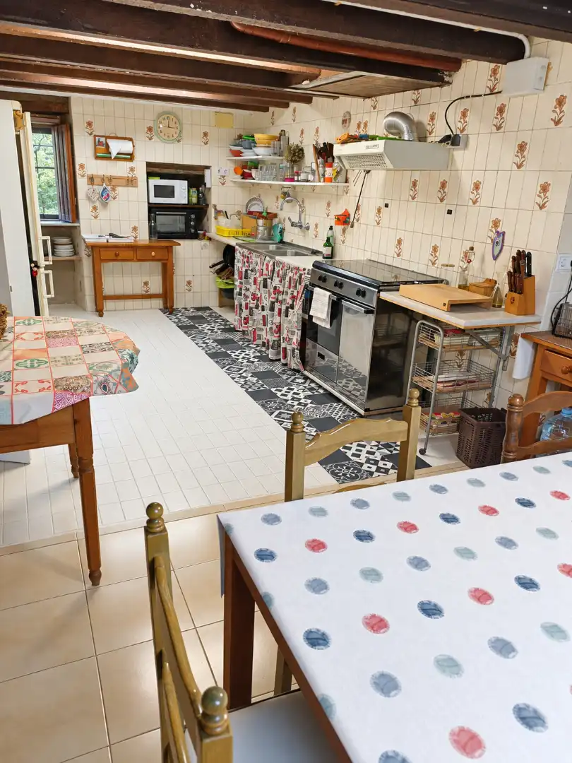 Cuina de Casa o xalet en venda en Rupit i Pruit amb Calefacció, Terrassa i Moblat
