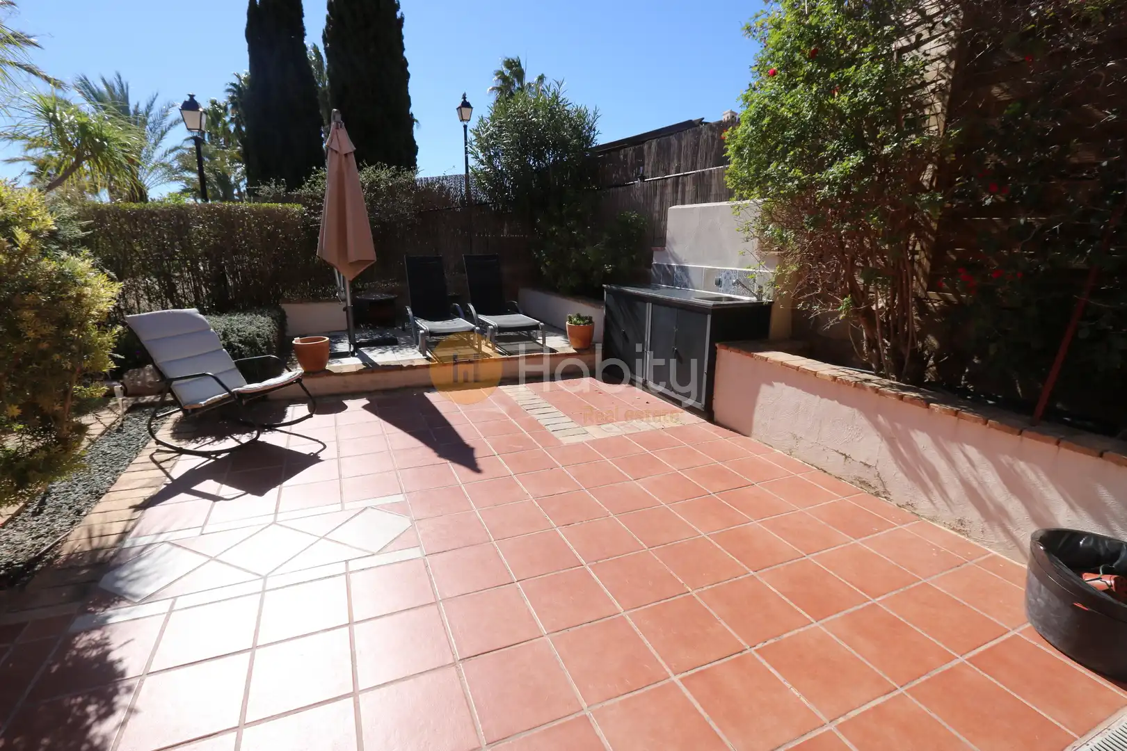 Terrassa de Casa adosada en venda en Fuente Álamo de Murcia amb Aire condicionat, Calefacció i Jardí privat