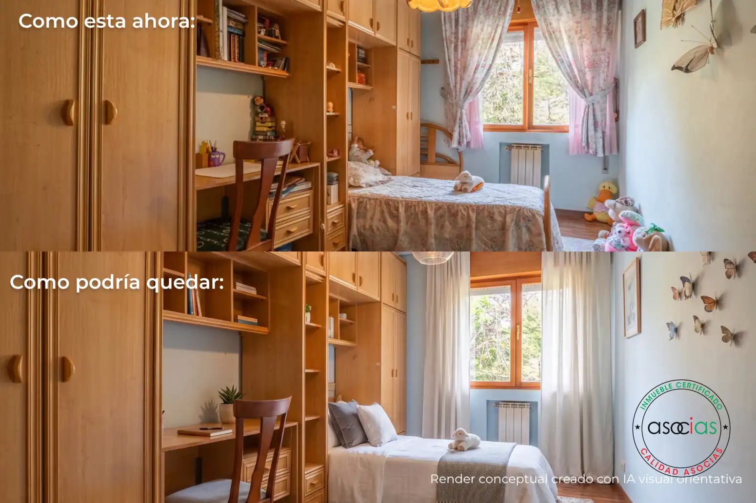 Bedroom of Flat for sale in Teverga  with Heating, Parquet flooring and Terrace
