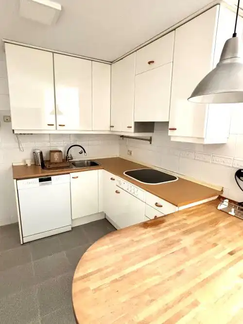 Küche von Wohnung zur Miete in Madrid mit Heizung, Parkett und Terrasse
