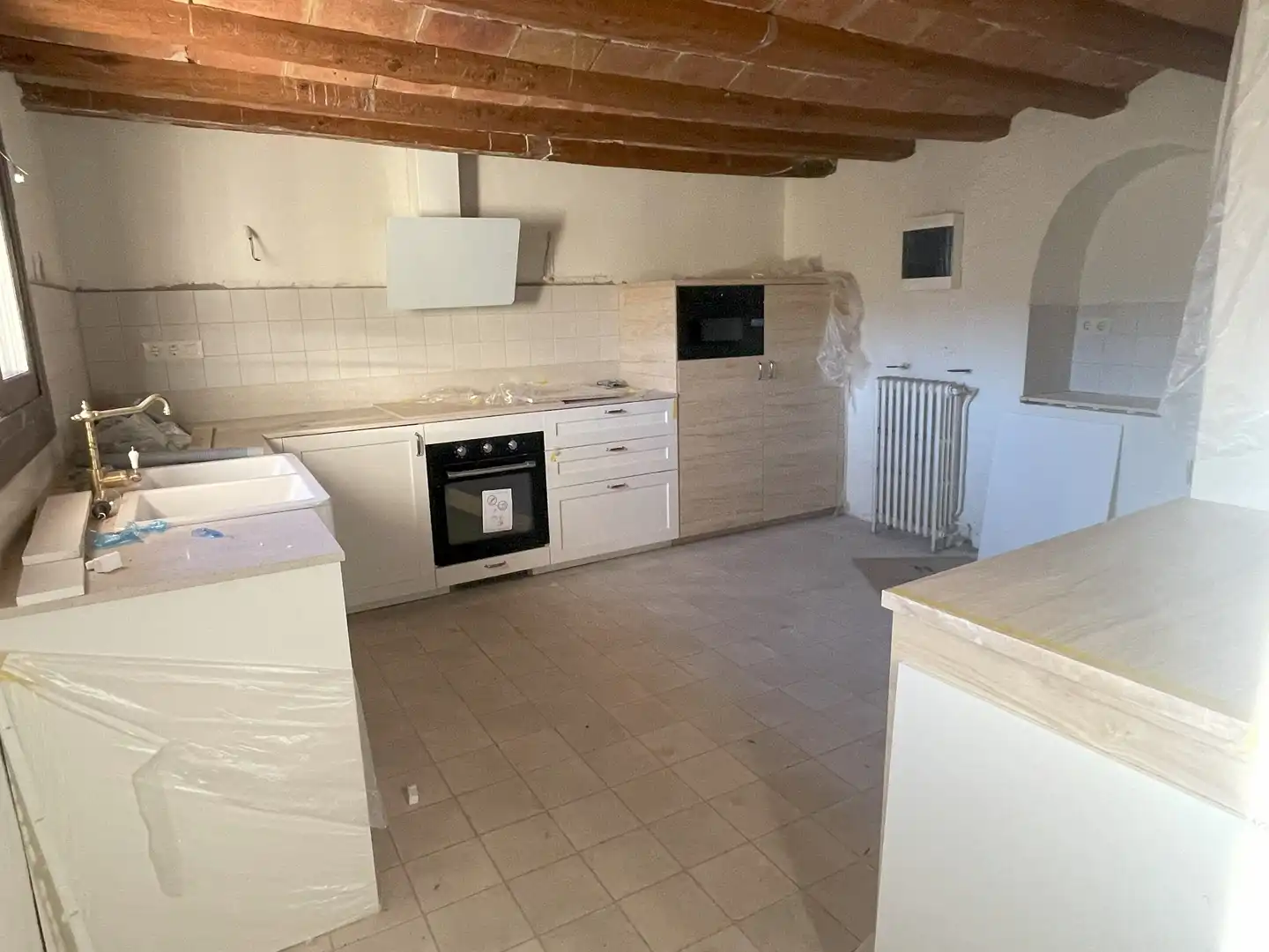 Cocina de Finca rústica en venta en Quart con Calefacción, Jardín privado y Parquet