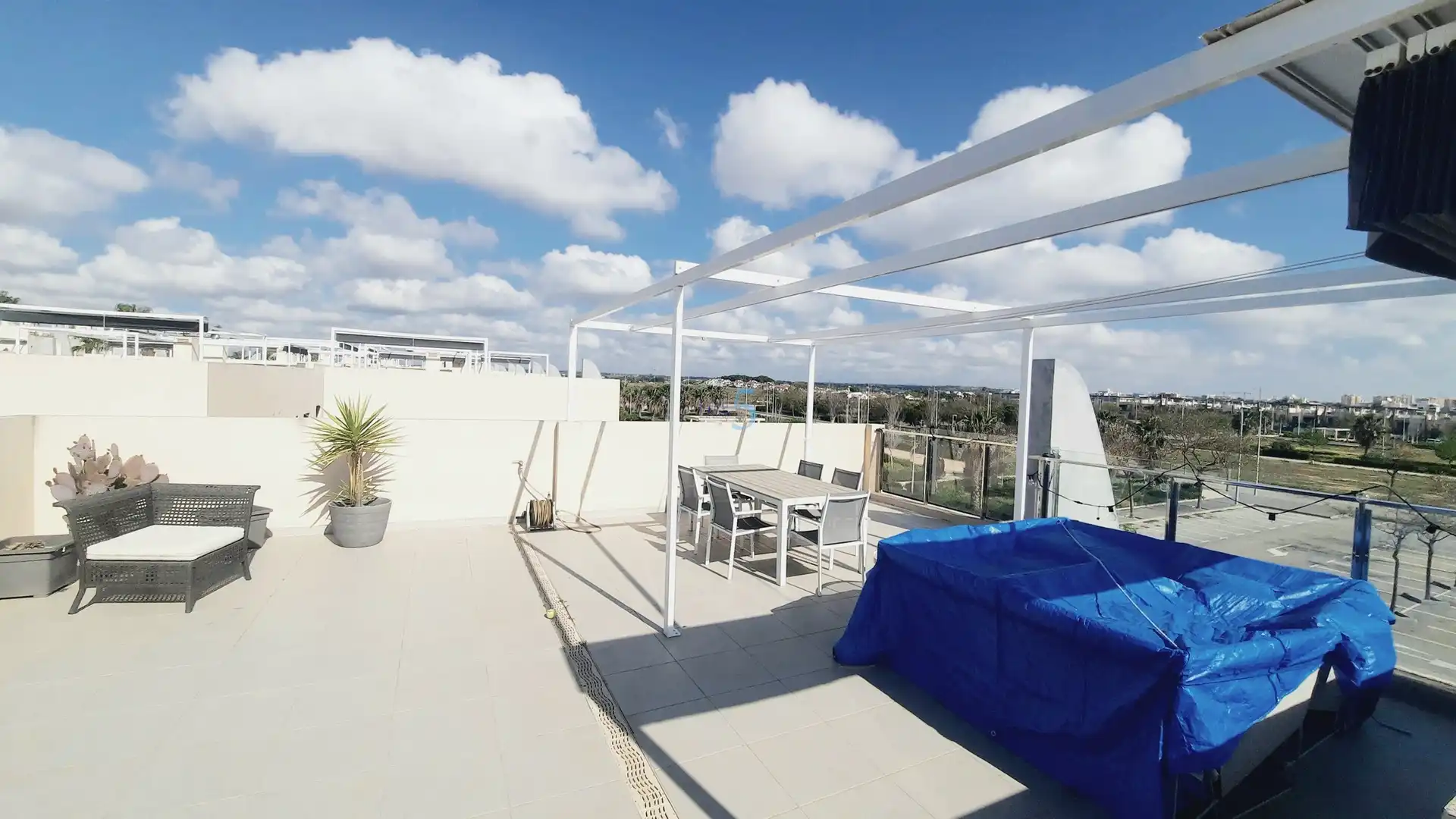 Terrace of Flat for sale in Pilar de la Horadada  with Air Conditioner, Heating and Swimming Pool