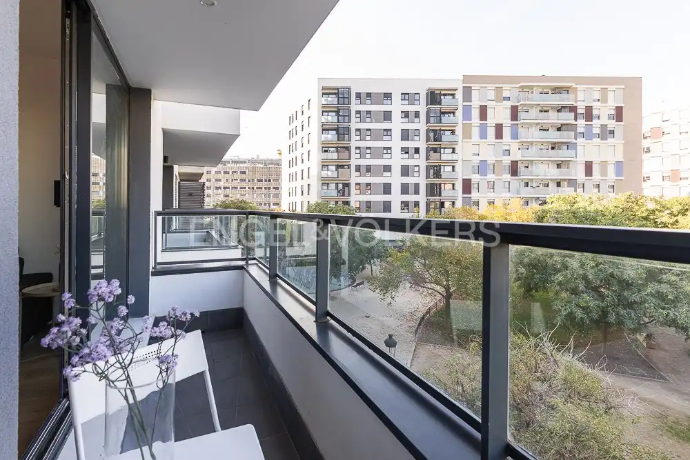 Balcony of Flat for rent in Valencia  with Air Conditioner, Heating and Parquet flooring