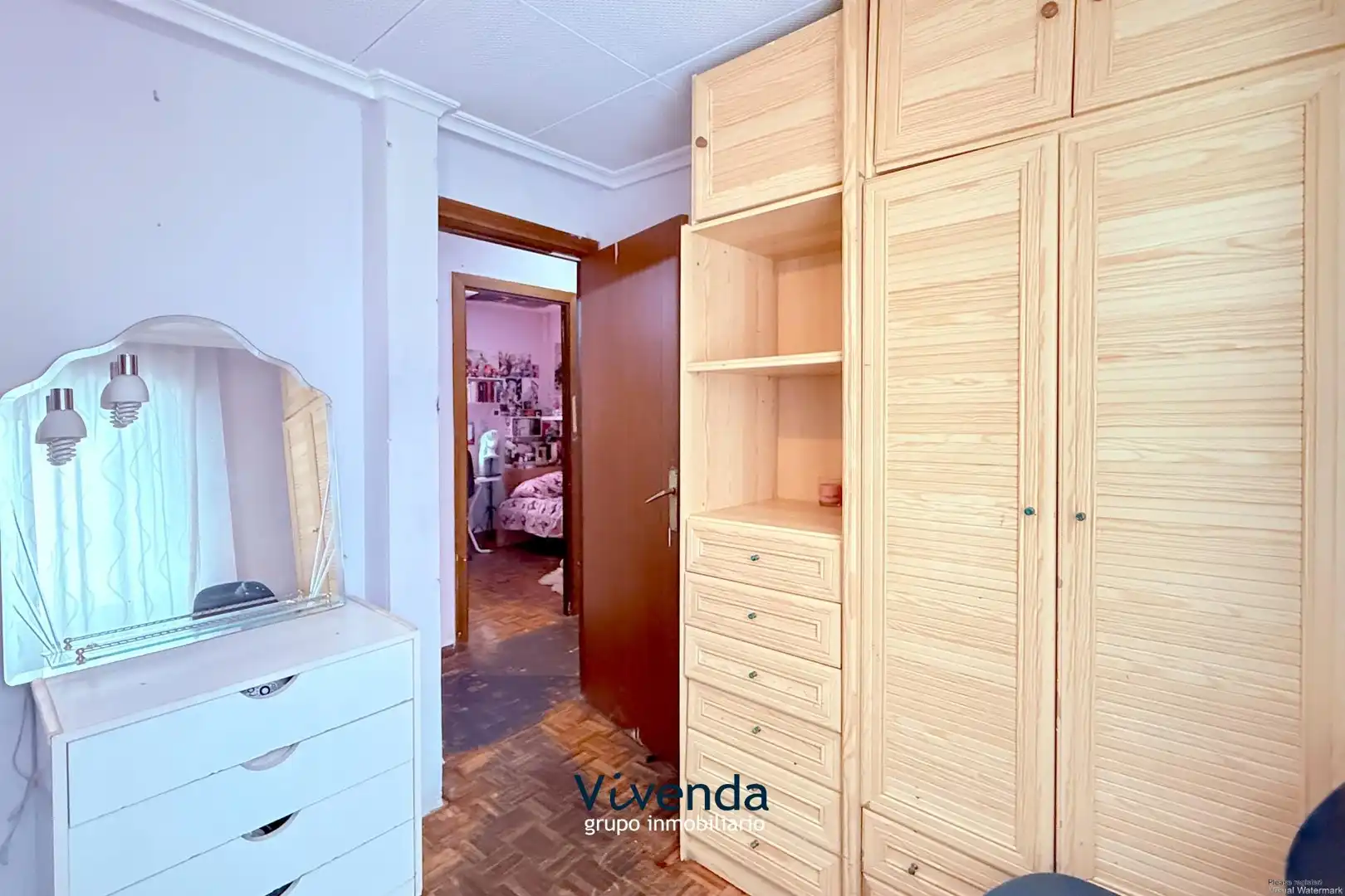 Bedroom of Flat for sale in Móstoles  with Heating, Parquet flooring and Terrace
