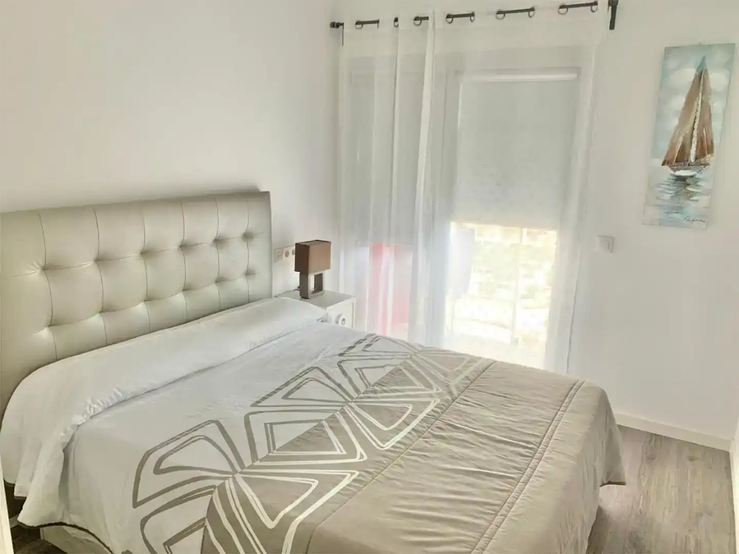 Schlafzimmer von Wohnung zur Miete in Calpe / Calp mit Klimaanlage, Schwimmbad und Balkon