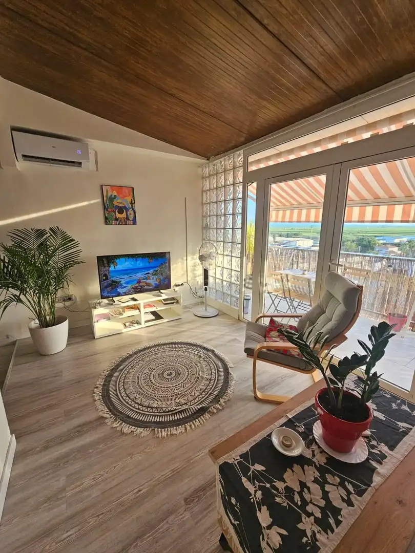 Sala de estar de Apartamento de alquiler en Sueca con Aire acondicionado, Amueblado y Balcón