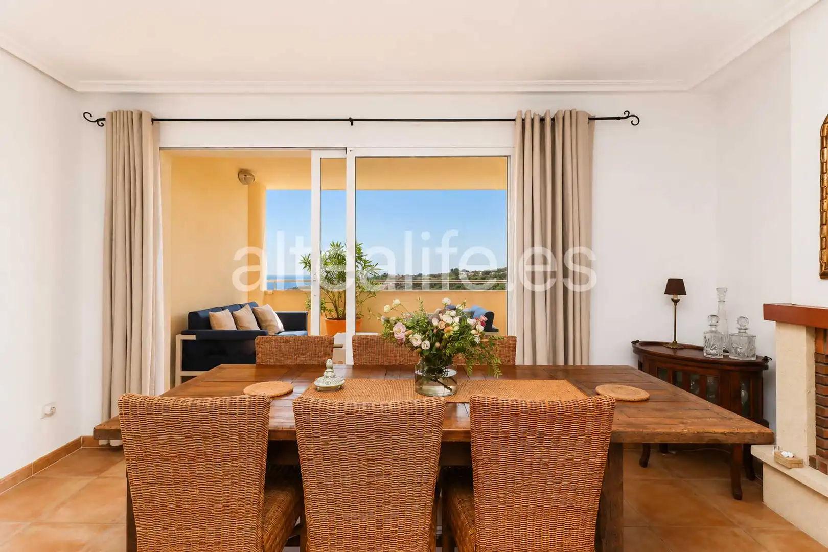 Comedor de Apartamento de alquiler en Altea con Terraza, Amueblado y Horno