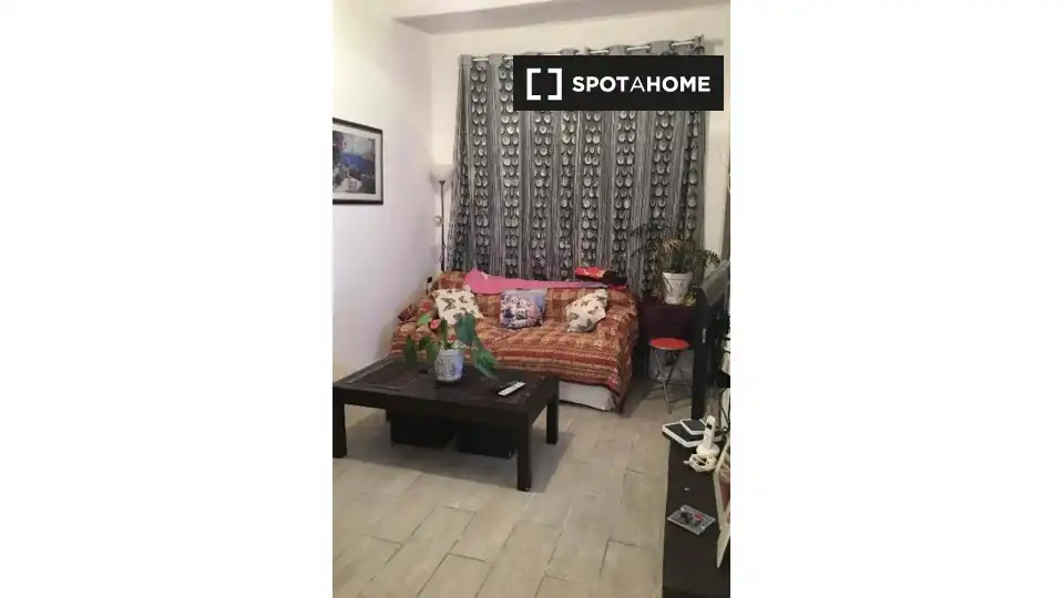 Living room of Flat for rent in Barcelona  with Air Conditioner, Heating and Furnished