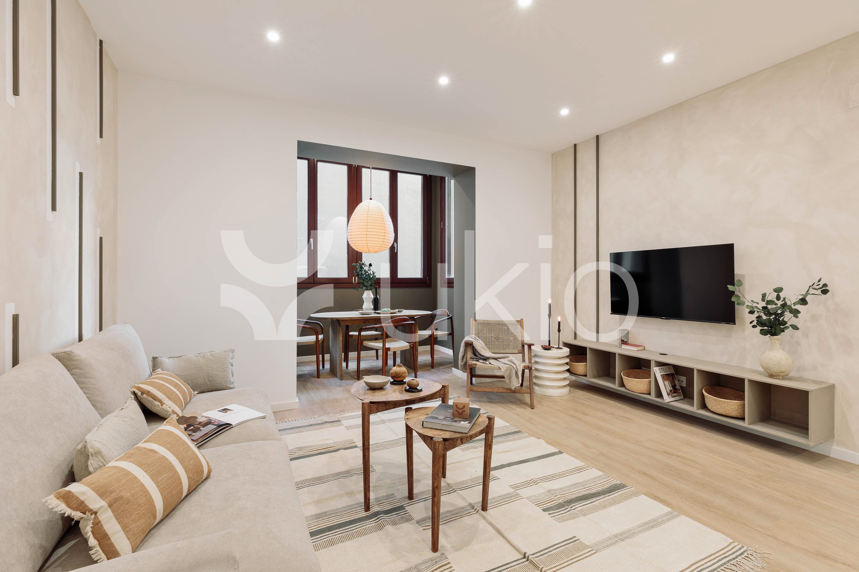 Living room of Apartment to rent in  Barcelona Capital  with Air Conditioner, Heating and Furnished