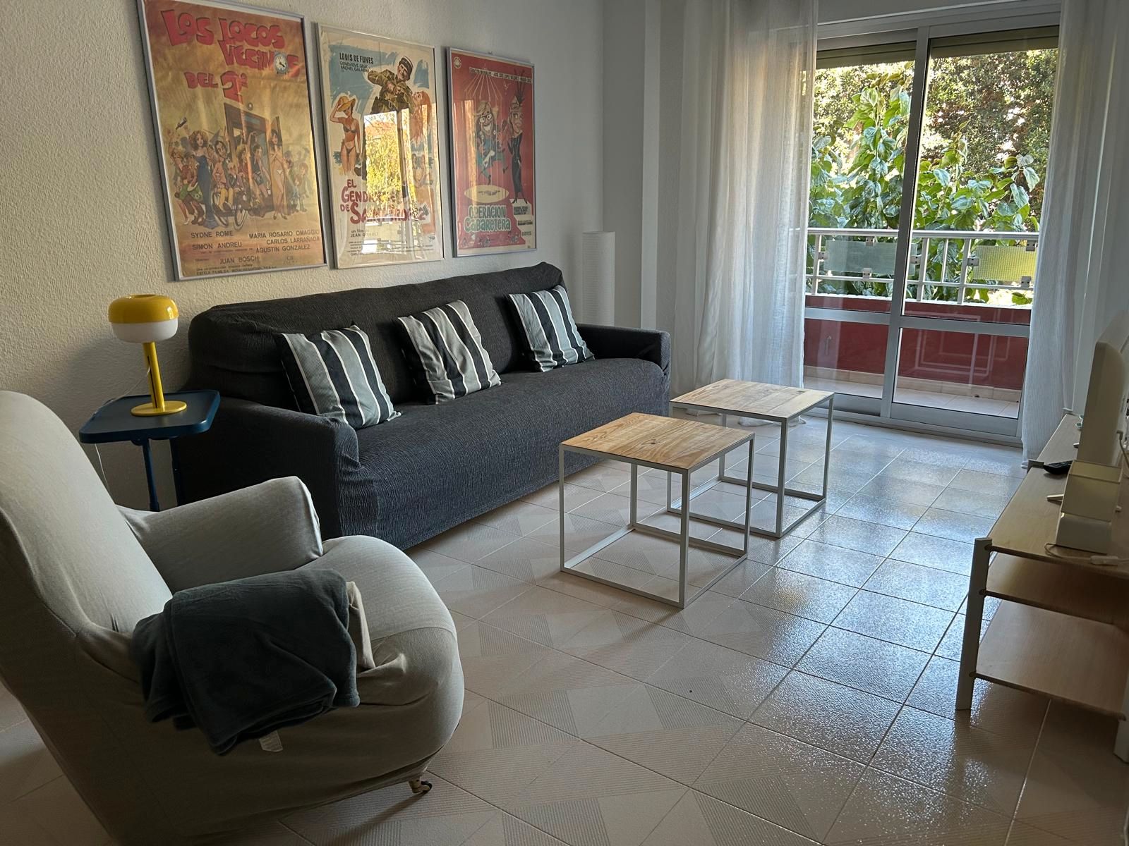 Sala de estar de Piso de alquiler en  Murcia Capital con Aire acondicionado, Terraza y Amueblado