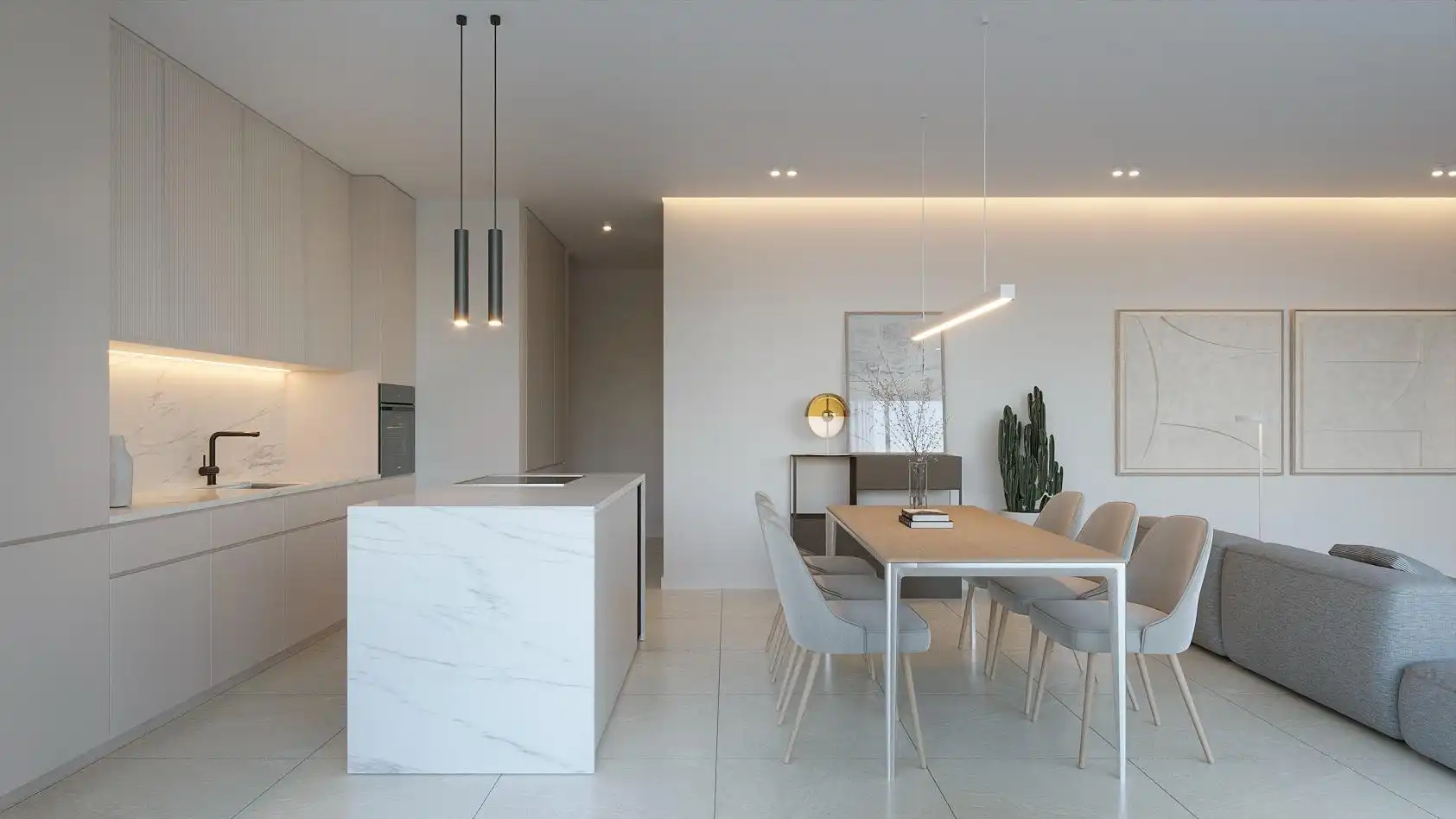 Cuina de Apartament en venda en La Nucia amb Aire condicionat, Jardí privat i Terrassa
