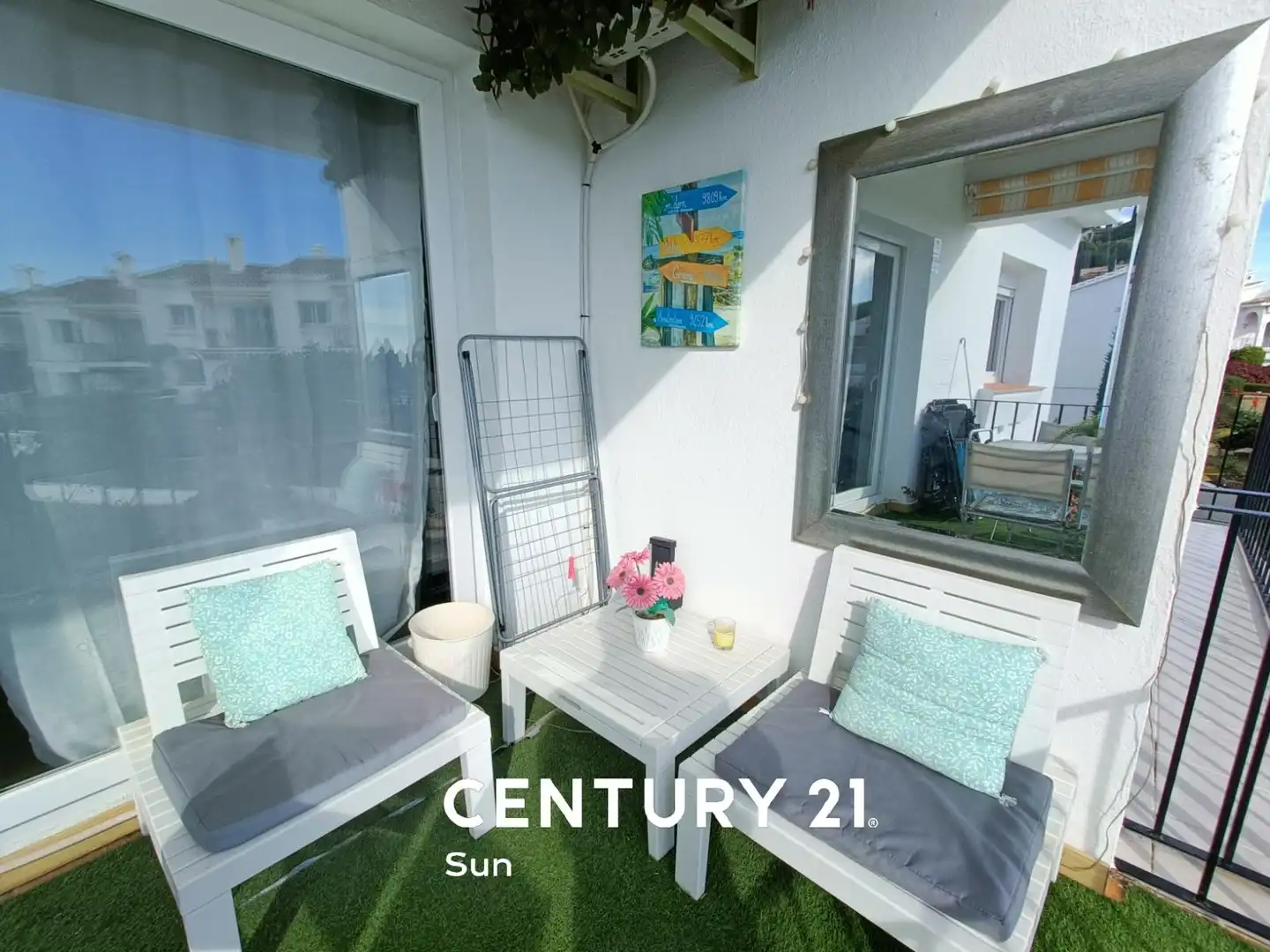 Terraza de Piso de alquiler en Estepona con Terraza, Amueblado y Piscina comunitaria