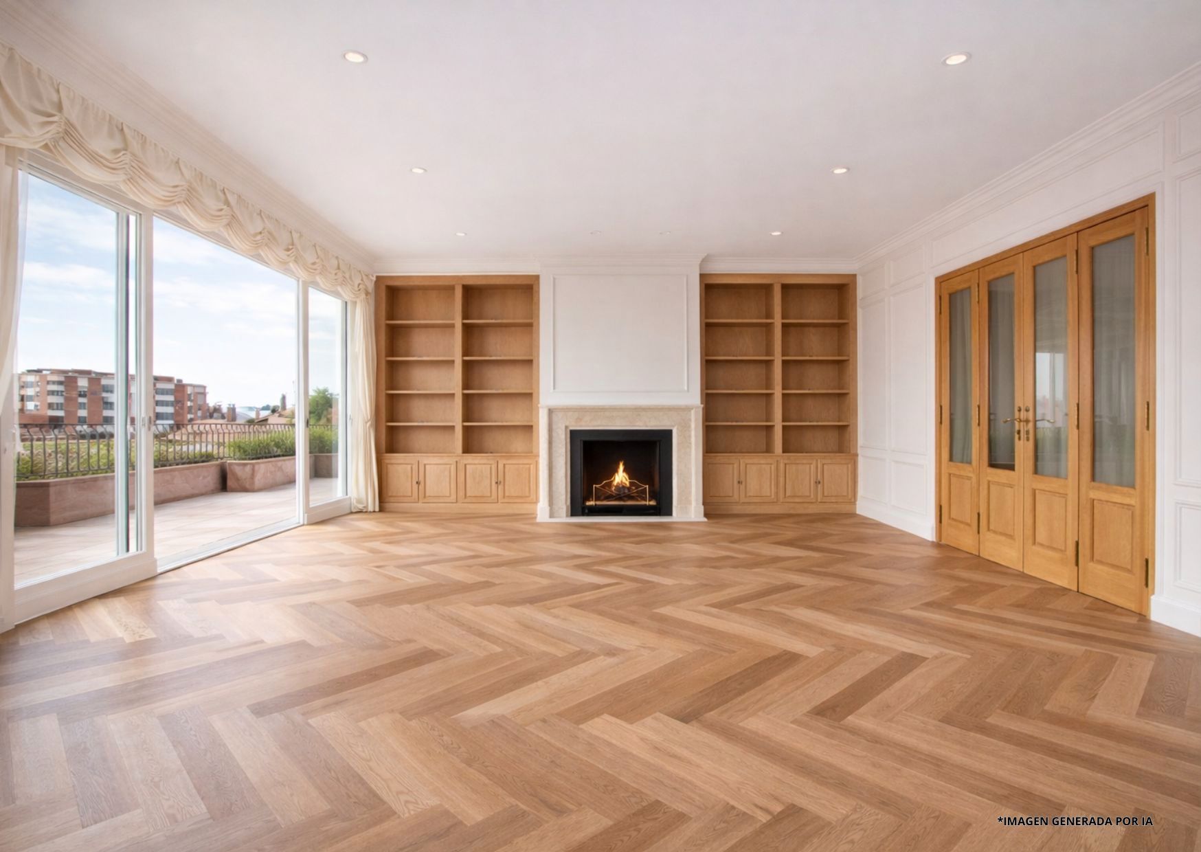 Sala d'estar de Pis de lloguer en  Barcelona Capital amb Aire condicionat, Calefacció i Parquet