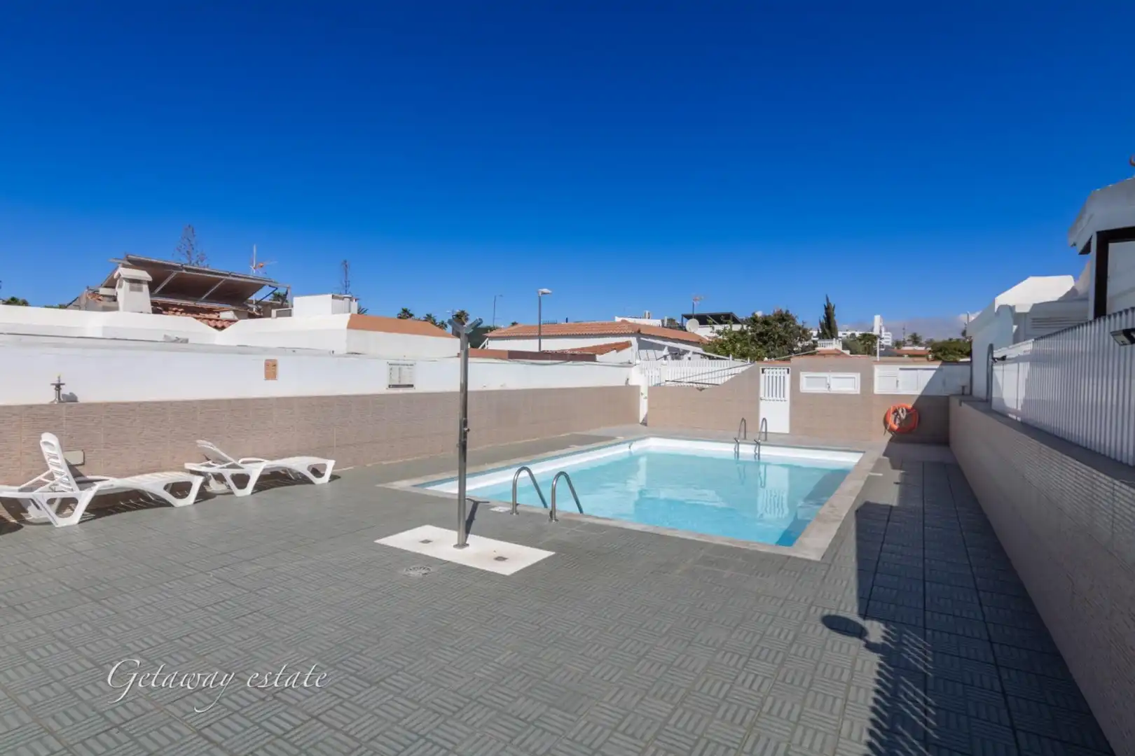 Swimming pool of Apartments for rent in San Bartolomé de Tirajana  with Air Conditioner, Private garden and Furnished