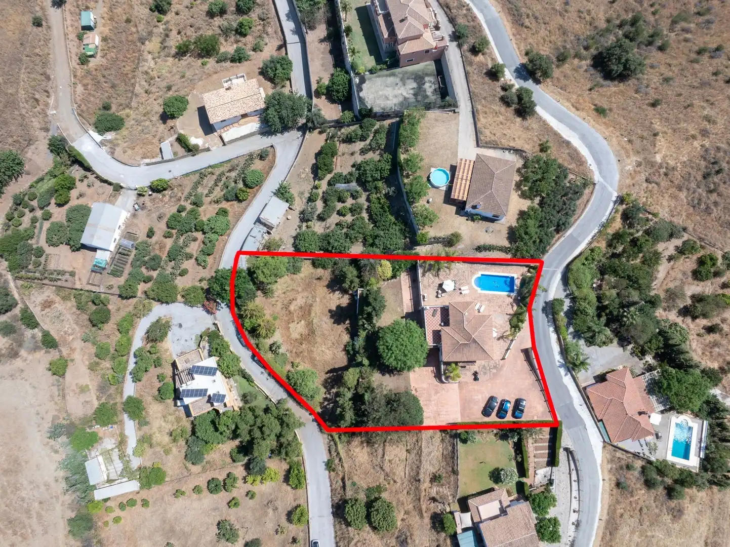 Außenansicht von Einfamilien-Reihenhaus zum Verkauf in Mijas mit Klimaanlage, Terrasse und Abstellraum