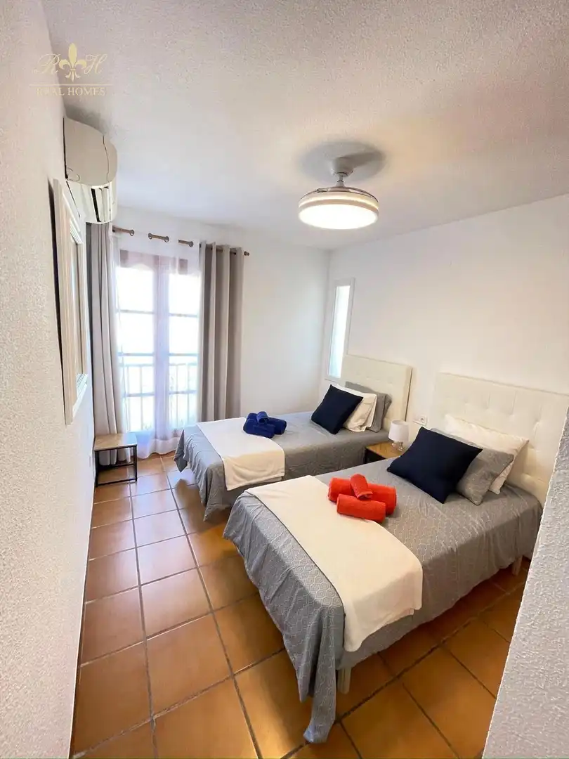Schlafzimmer von Maisonette zur Miete in L'Alfàs del Pi mit Klimaanlage, Terrasse und Schwimmbad
