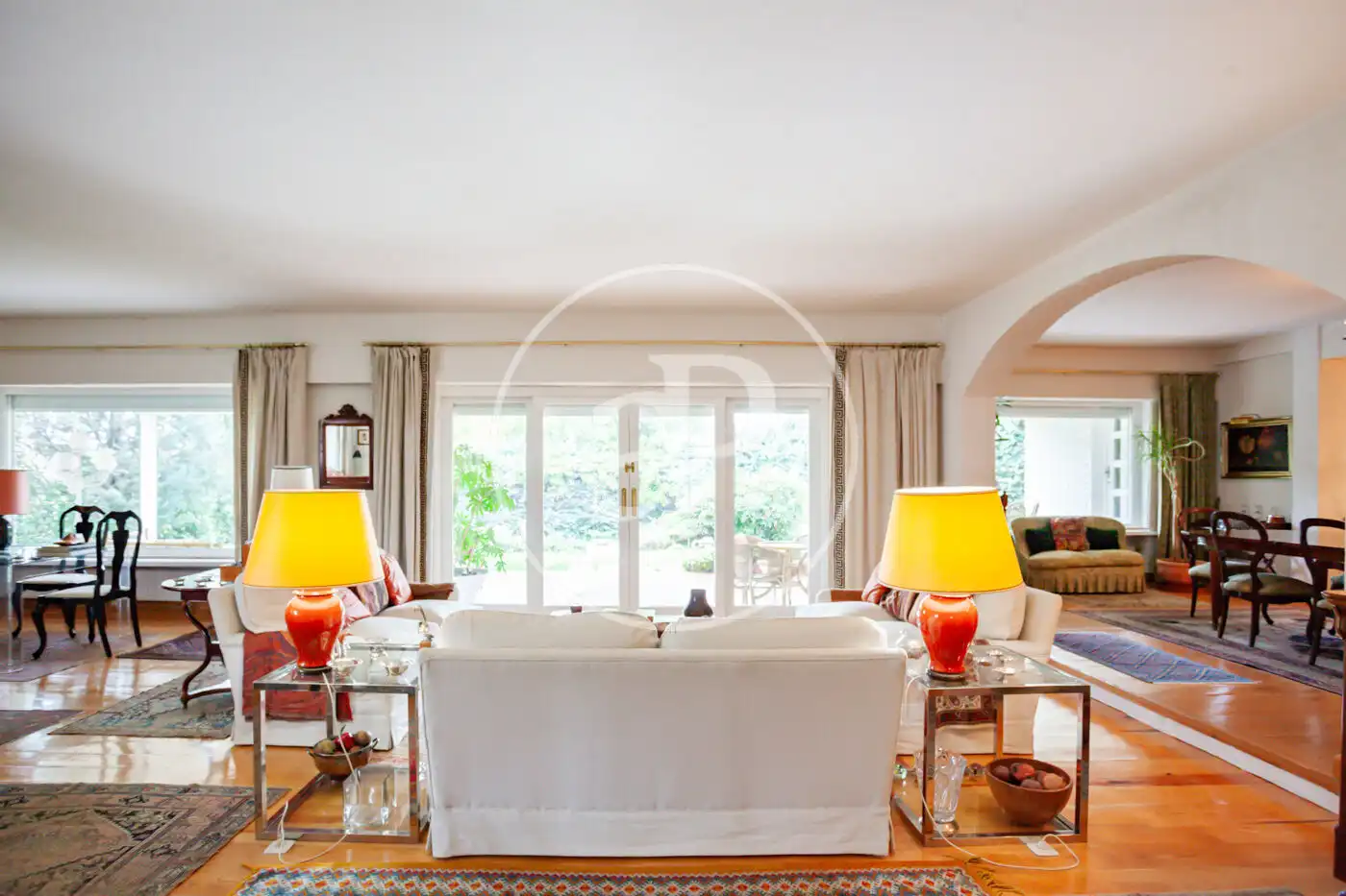 Living room of Houses for sale in Madrid  with Heating, Private garden and Terrace