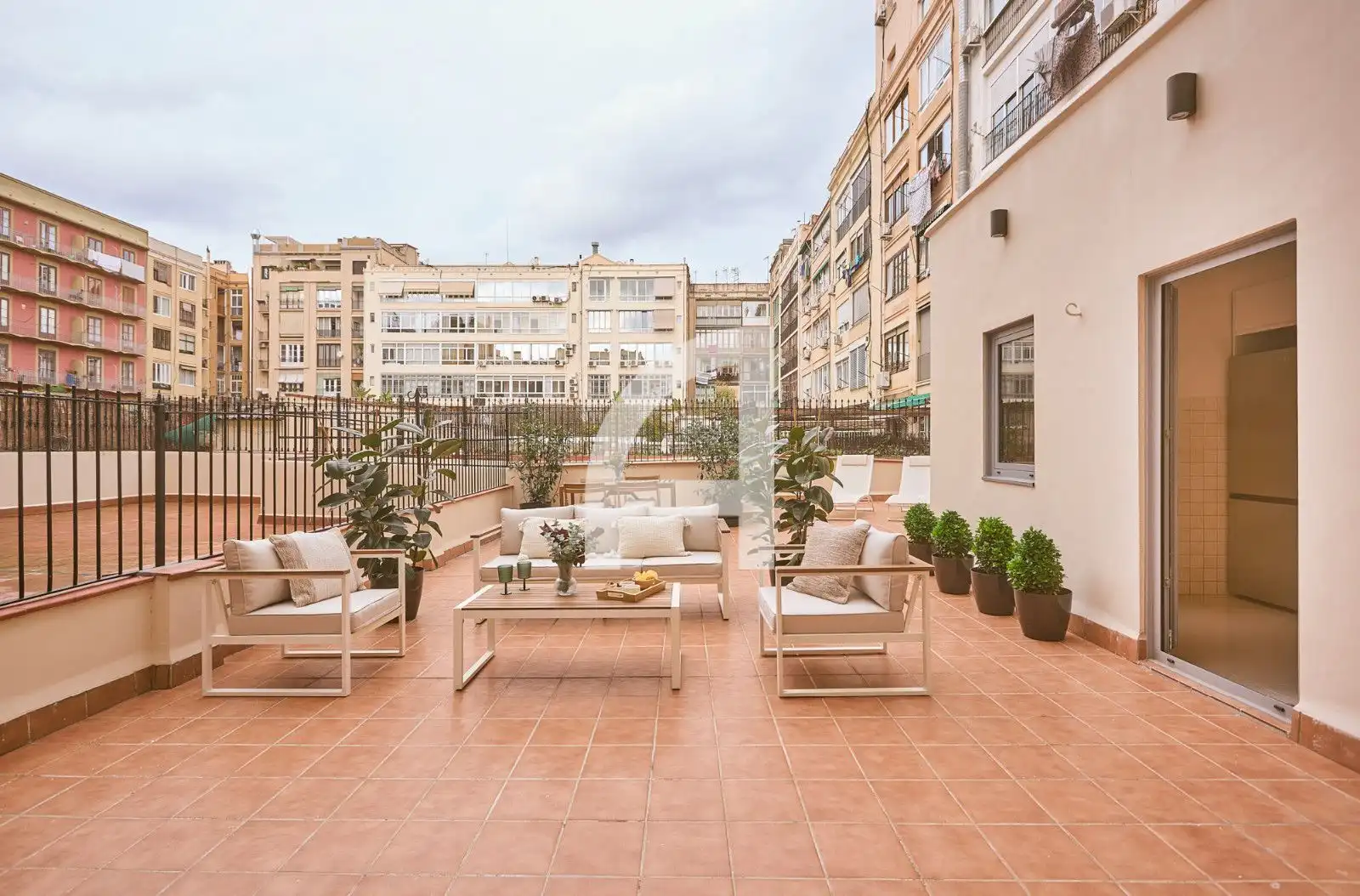 Terrasse von Wohnung zur Miete in Barcelona mit Klimaanlage, Heizung und Parkett