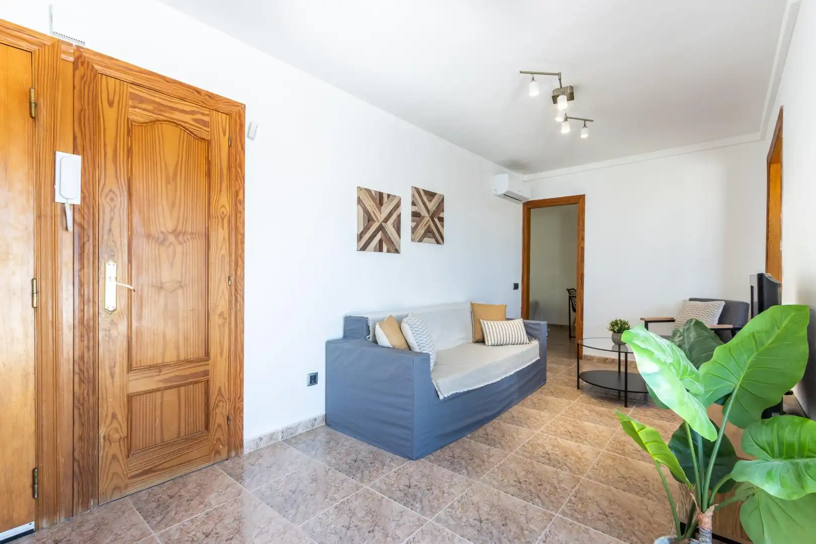 Wohnzimmer von Dachboden zum Verkauf in Terrassa mit Klimaanlage, Heizung und Terrasse