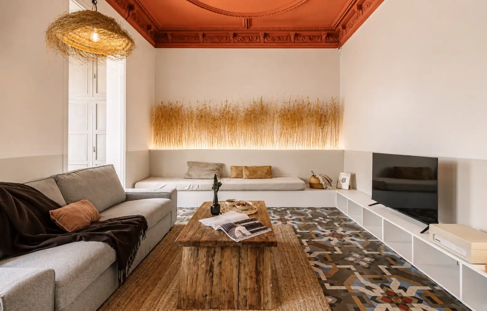 Sala de estar de Apartamento de alquiler en Barcelona con Terraza, Amueblado y Horno