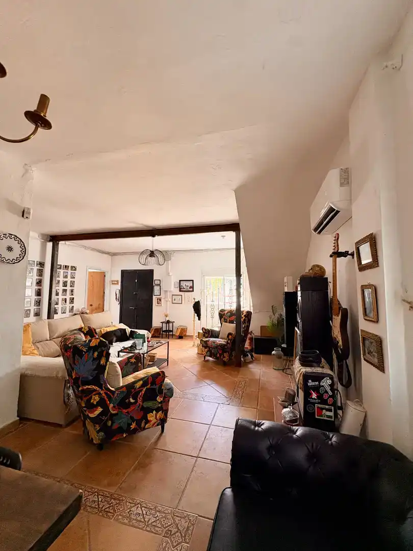 Sala d'estar de Casa o xalet en venda en Carmona amb Aire condicionat, Jardí privat i Traster