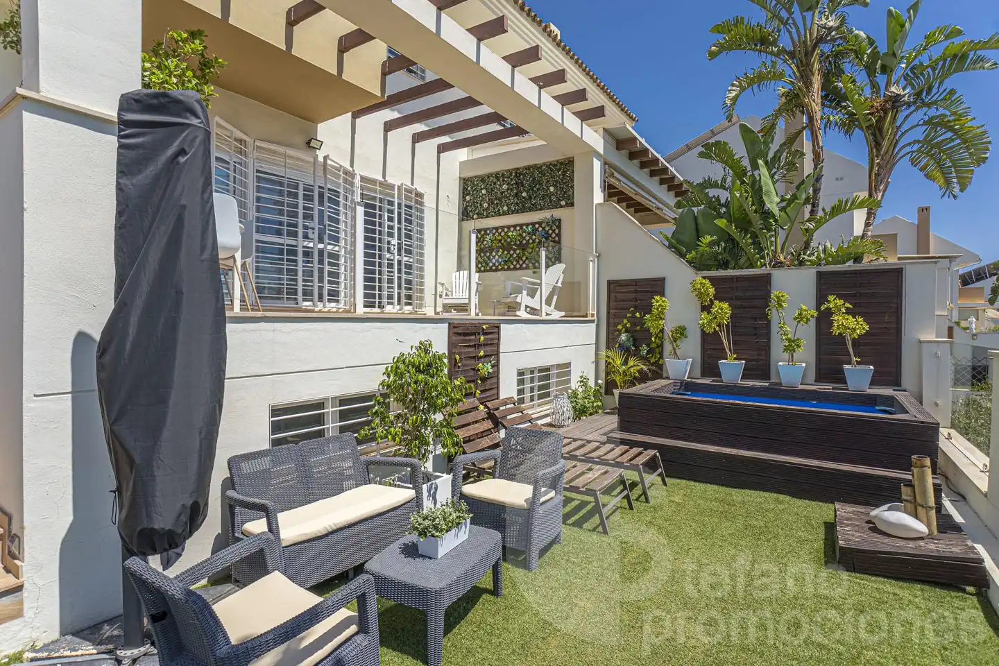 Terraza de Casa adosada en venta en Málaga con Aire acondicionado, Jardín privado y Terraza