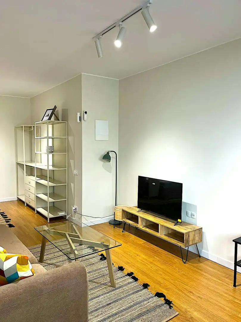 Sala de estar de Piso de alquiler en Barcelona con Aire acondicionado, Calefacción y Amueblado