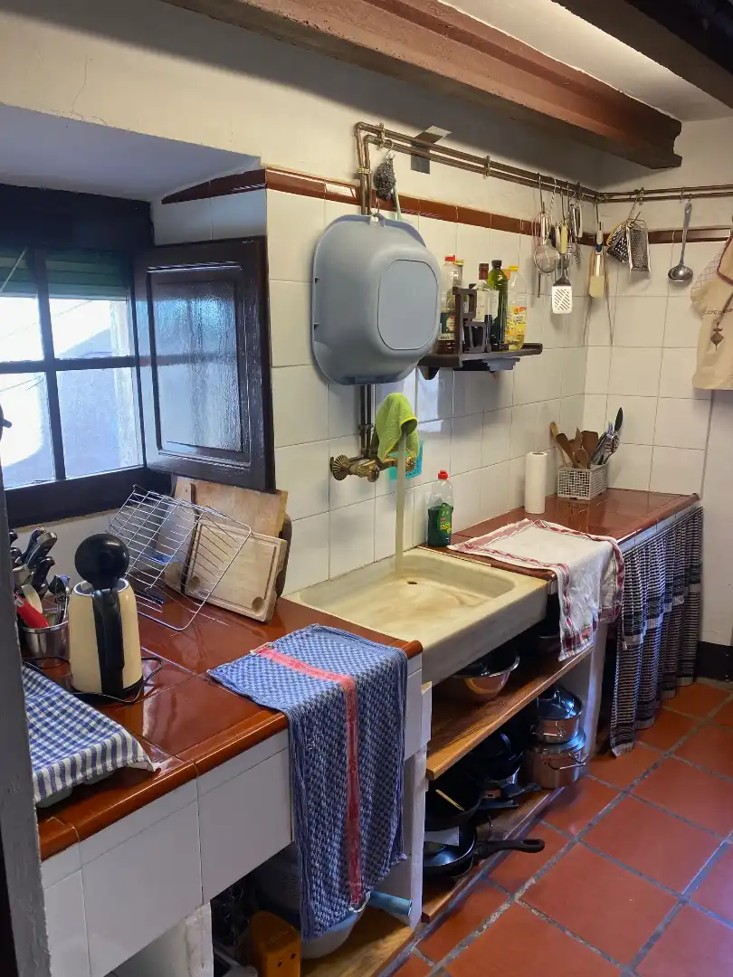Cocina de Finca rústica en venta en Riudecanyes con Calefacción, Terraza y Amueblado