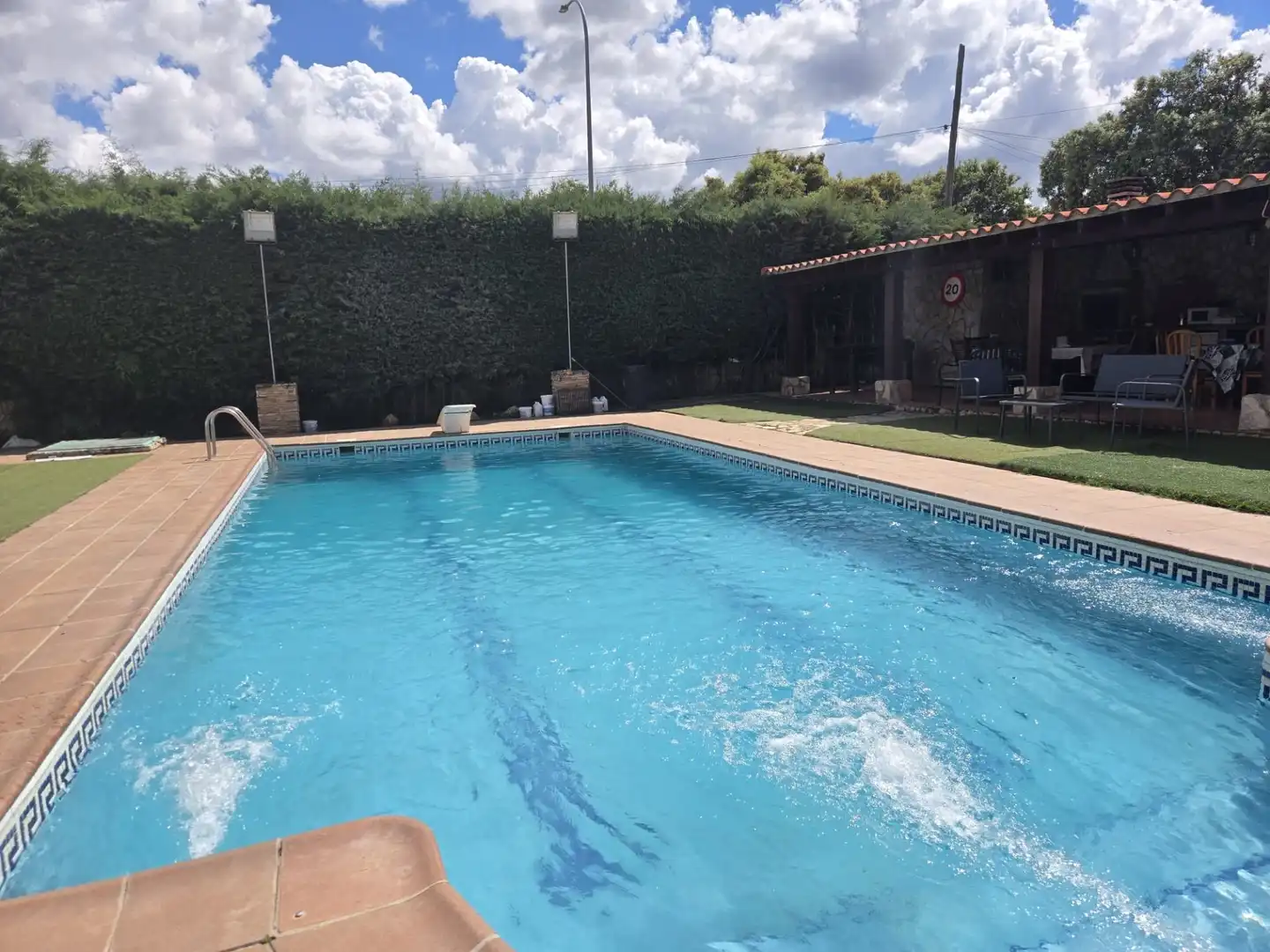 Swimming pool of Houses for sale in Nuevo Baztán  with Heating, Private garden and Storage room