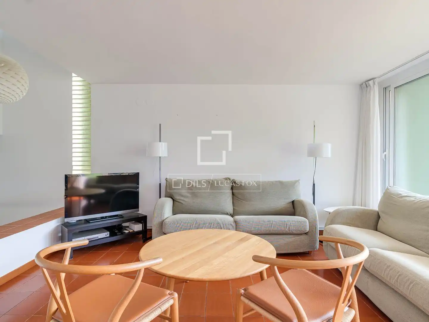 Sala de estar de Casa o chalet de alquiler en Barcelona con Aire acondicionado, Calefacción y Jardín privado