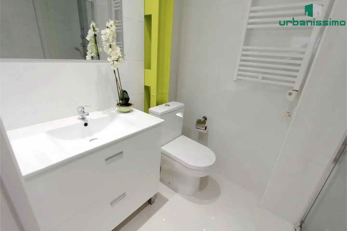 Bathroom of Apartments for rent in Madrid  with Air Conditioner, Heating and Furnished