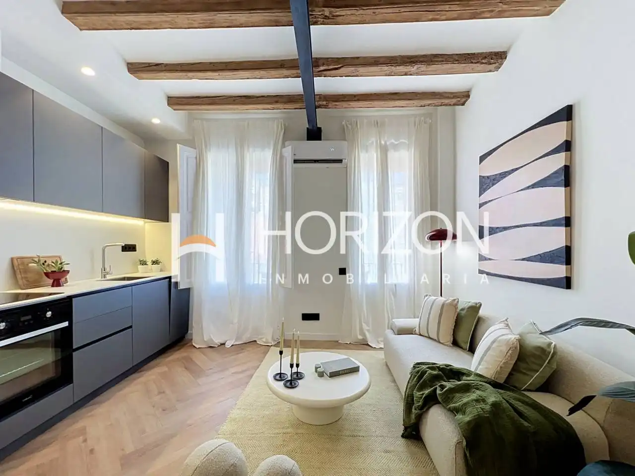 Wohnzimmer von Wohnung zum Verkauf in Barcelona mit Klimaanlage, Heizung und Möbliert