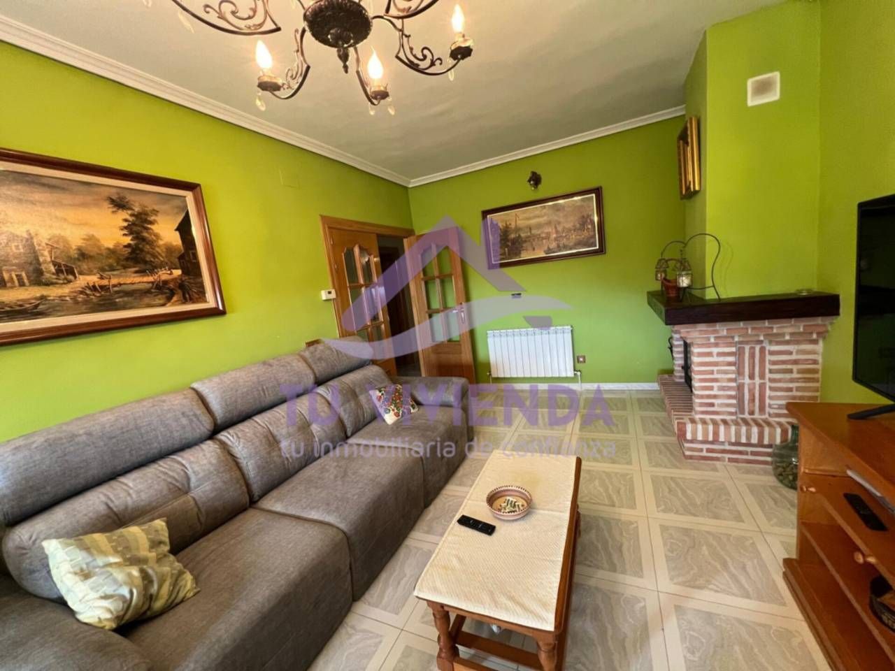 Sala d'estar de Casa adosada de lloguer en Pollos amb Calefacció i Moblat