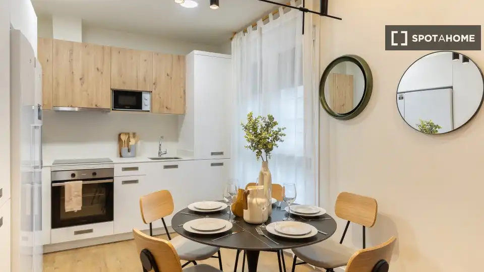 Küche von Wohnung zur untervermieten in Bilbao  mit Klimaanlage, Terrasse und Möbliert