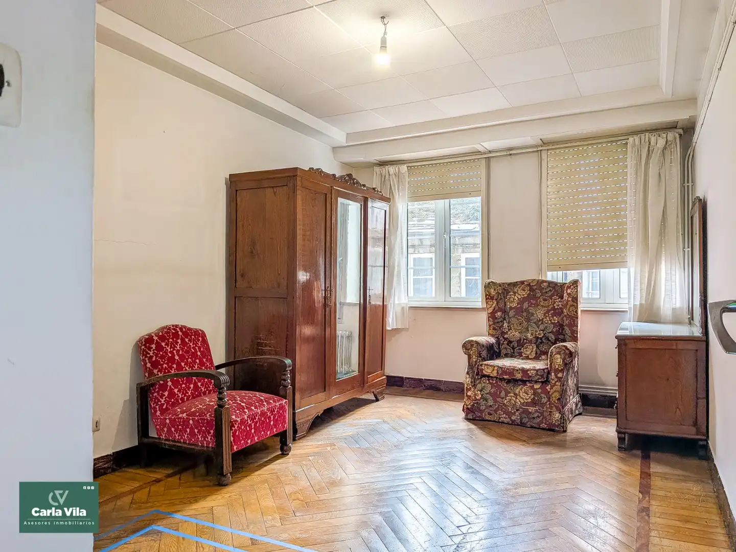 Wohnzimmer von Wohnung zum Verkauf in Lugo mit Heizung, Parkett und Terrasse