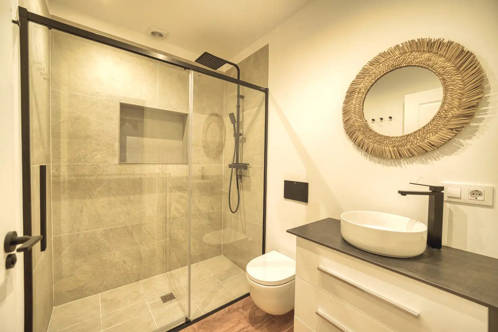 Bathroom of Houses for rent in Jávea / Xàbia  with Air Conditioner, Private garden and Parquet flooring