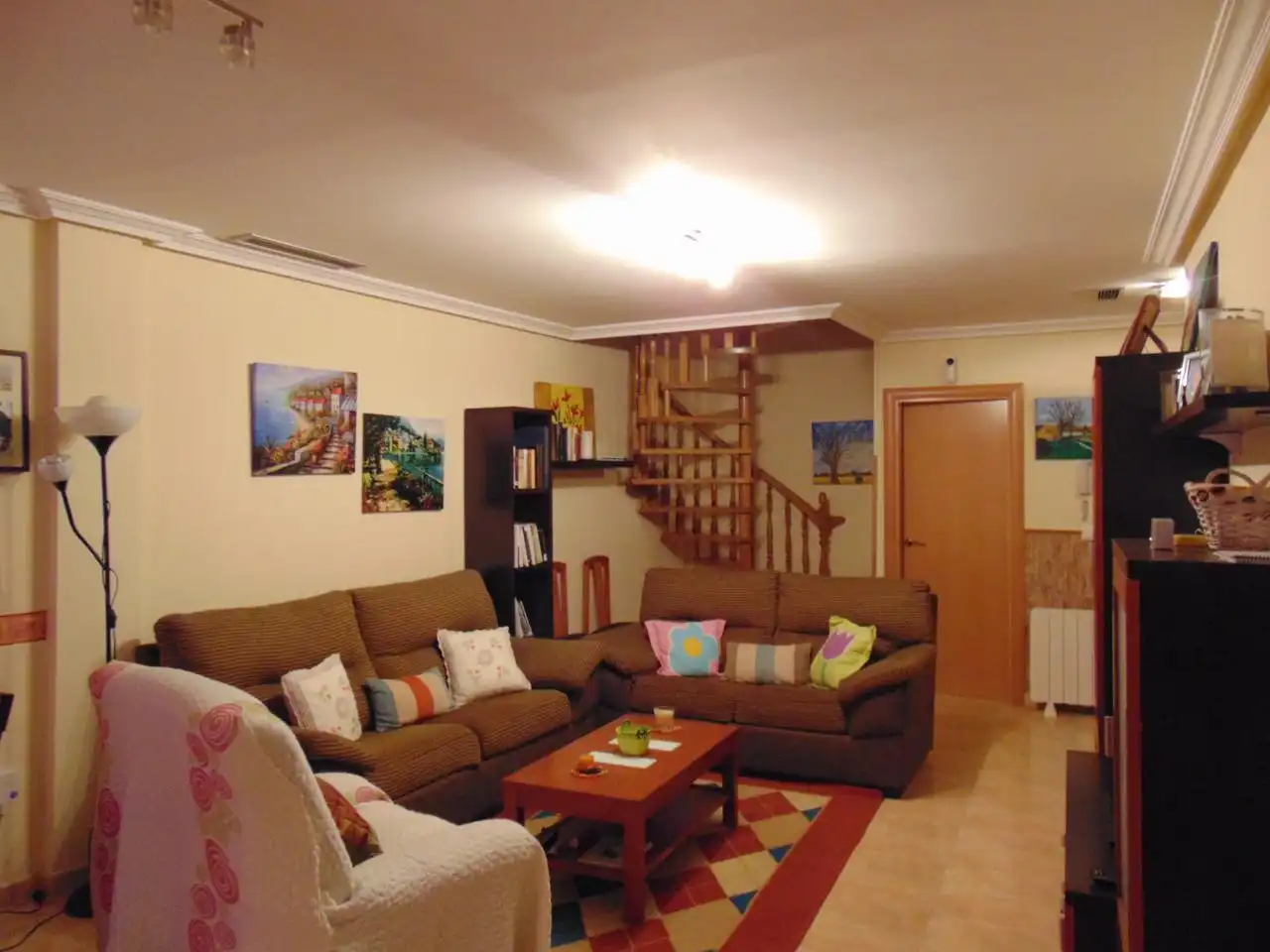 Sala de estar de Casa o chalet en venta en Tauste con Aire acondicionado, Terraza y Balcón