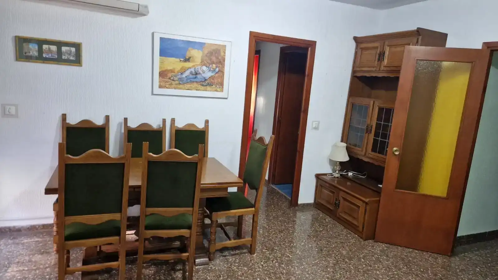 Menjador de Pis de lloguer en Albacete amb Jardí privat, Moblat i Balcó