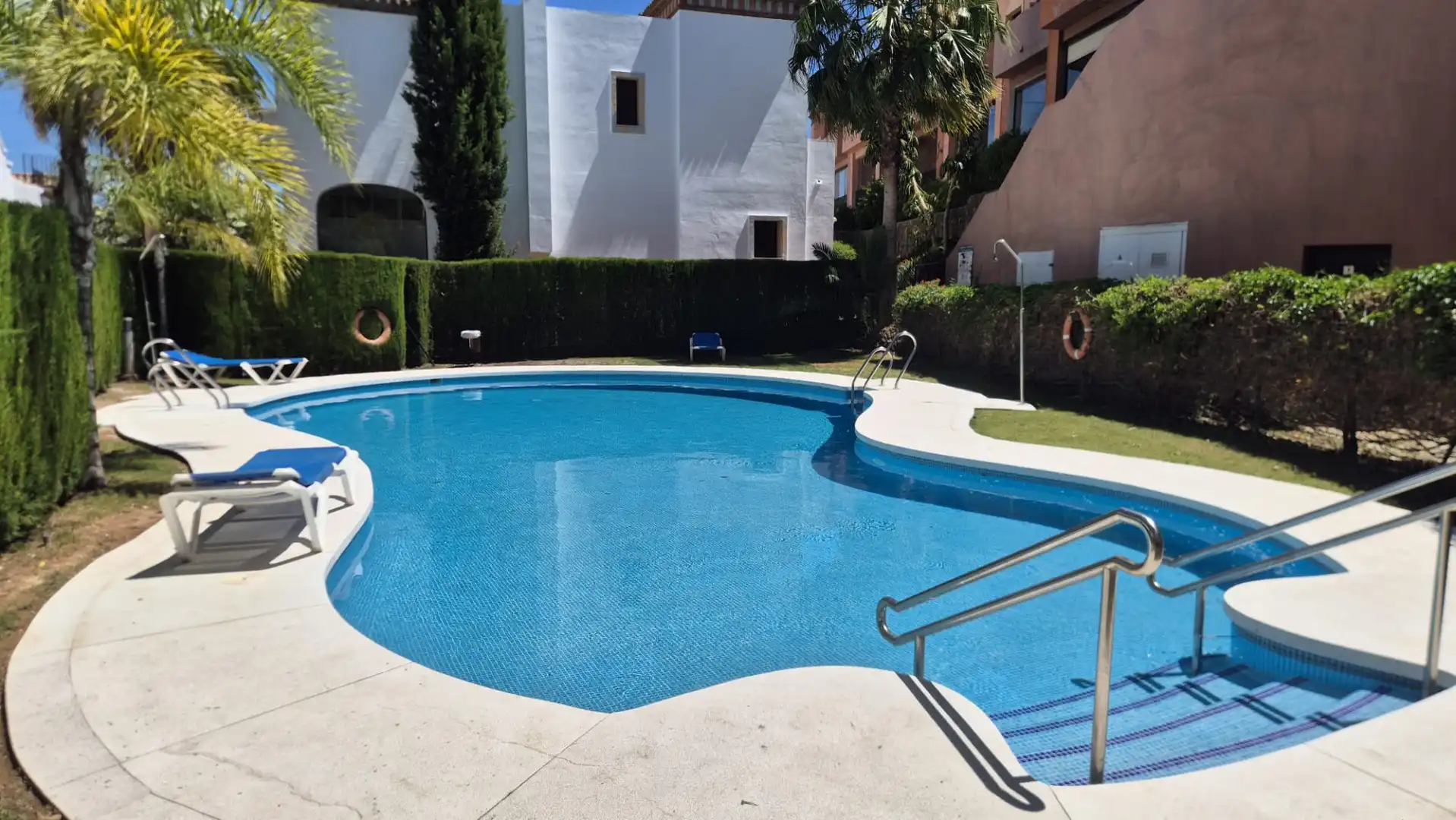 Swimming pool of Detached homes for sale in Estepona  with Air Conditioner, Terrace and Storage room