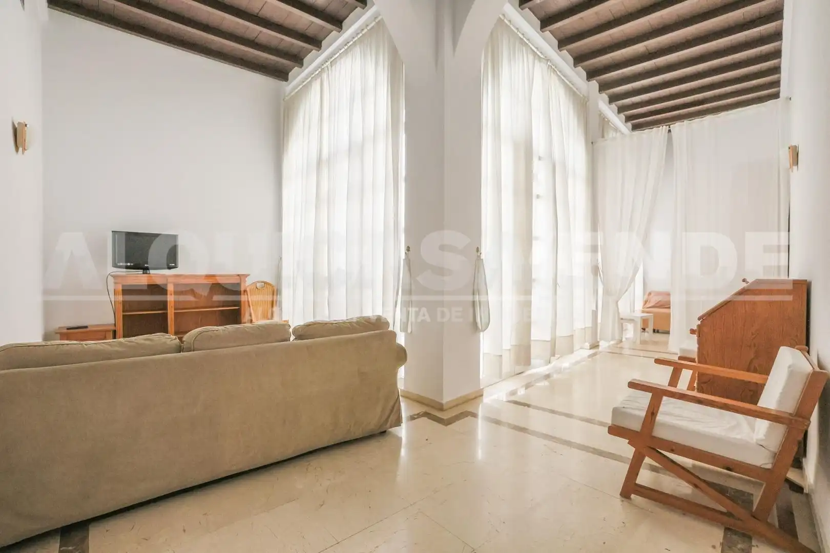 Sala de estar de Piso de alquiler en Sevilla con Aire acondicionado, Calefacción y Amueblado