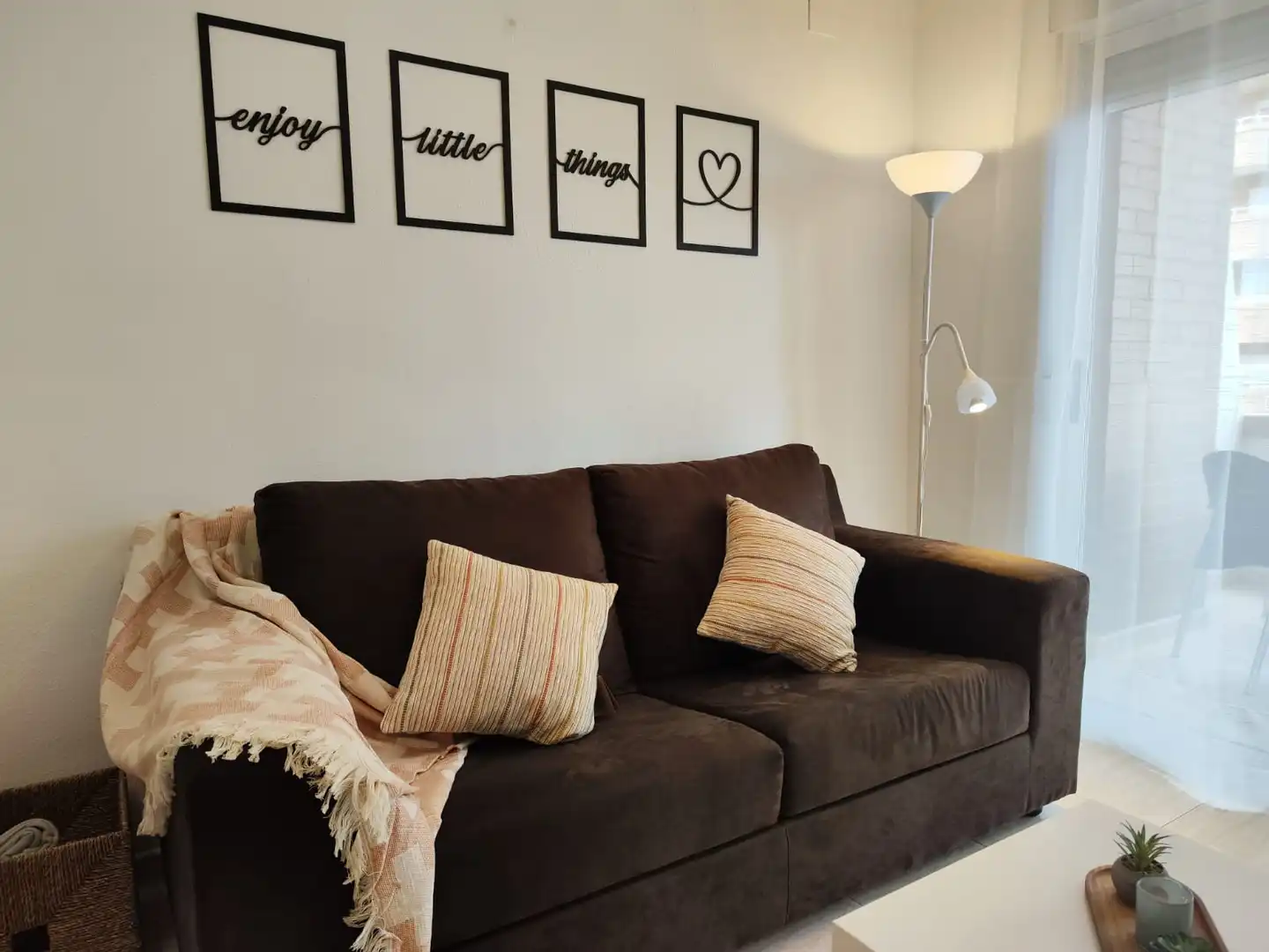 Sala de estar de Apartamento de alquiler en Oropesa del Mar / Orpesa con Aire acondicionado, Terraza y Amueblado