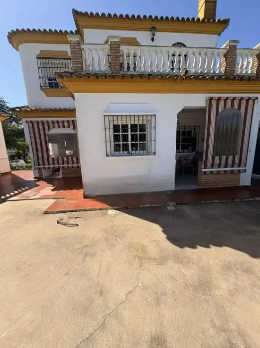 Vista exterior de Finca rústica en venda en Chiclana de la Frontera amb Aire condicionat, Jardí privat i Terrassa