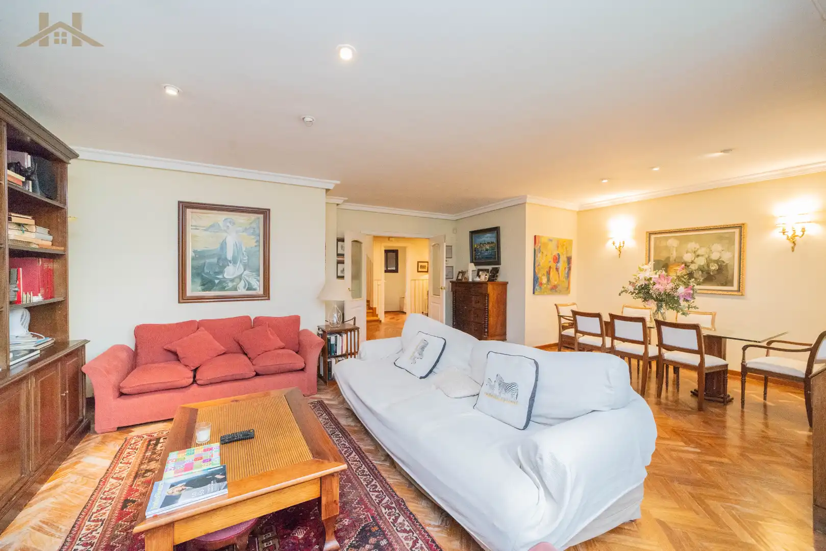 Sala de estar de Dúplex en venta en  Madrid Capital con Aire acondicionado, Calefacción y Parquet