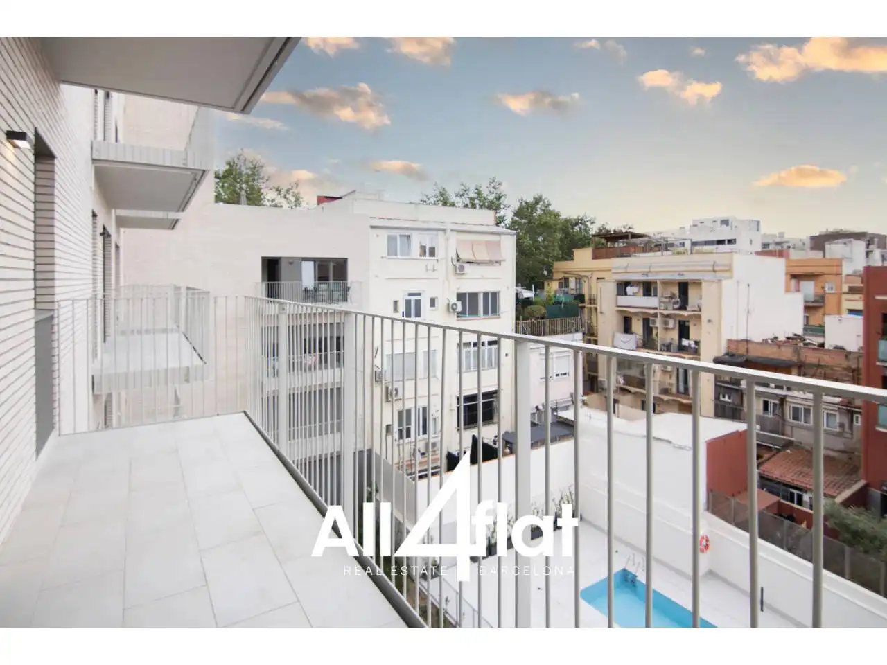 Terrasse von Wohnung zur Miete in Barcelona mit Klimaanlage, Heizung und Parkett